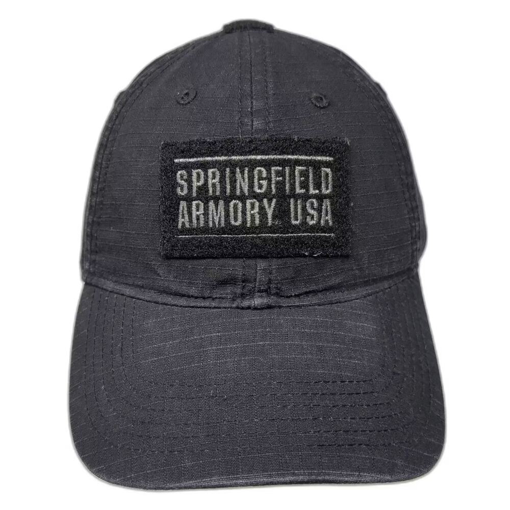 Springfield Armory Black Baseball Cap OS Adjustable Tactical Logo Patch Hat